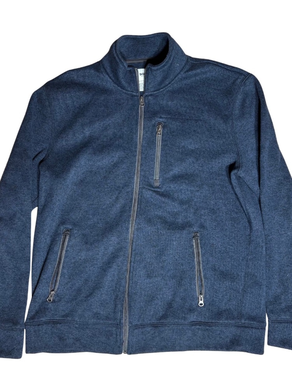 Sonoma Goods For Life Men's XL Navy Heather Full Zip Fleece Jacket